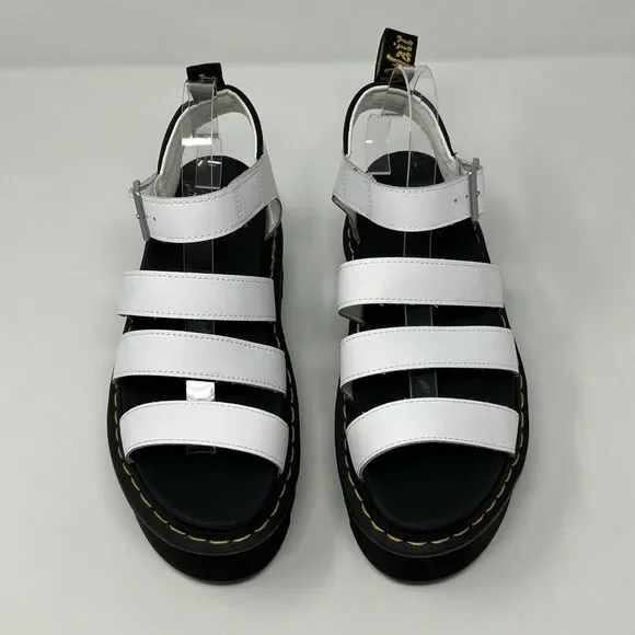 Dr Martens Blaire Quad White Hydro Leather Sandals Womens Size 9 STORE MODEL - Picture 11 of 16